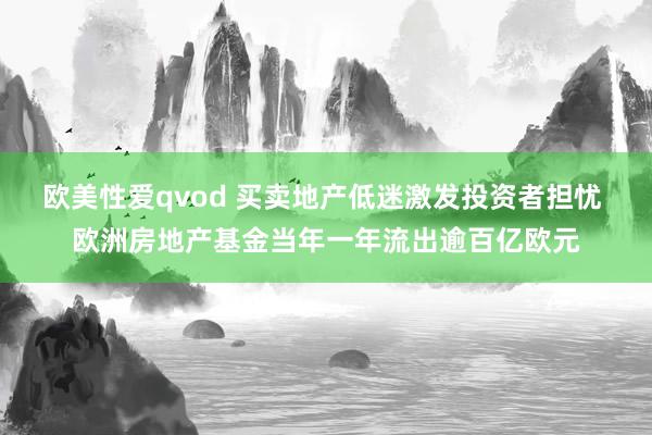 欧美性爱qvod 买卖地产低迷激发投资者担忧 欧洲房地产基金当年一年流出逾百亿欧元