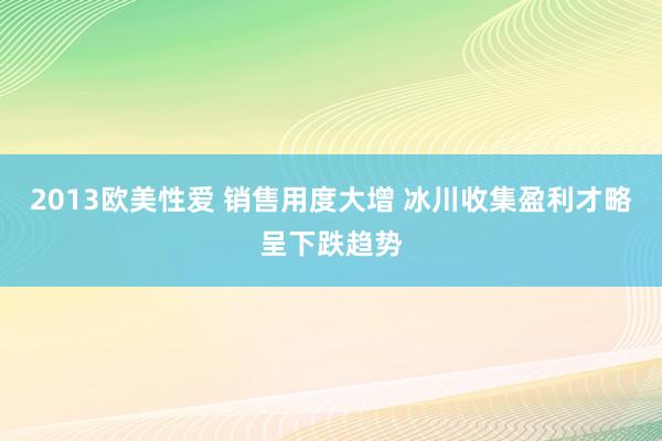 2013欧美性爱 销售用度大增 冰川收集盈利才略呈下跌趋势