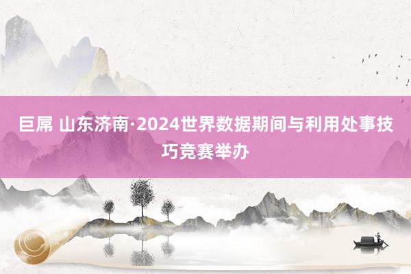 巨屌 山东济南·2024世界数据期间与利用处事技巧竞赛举办