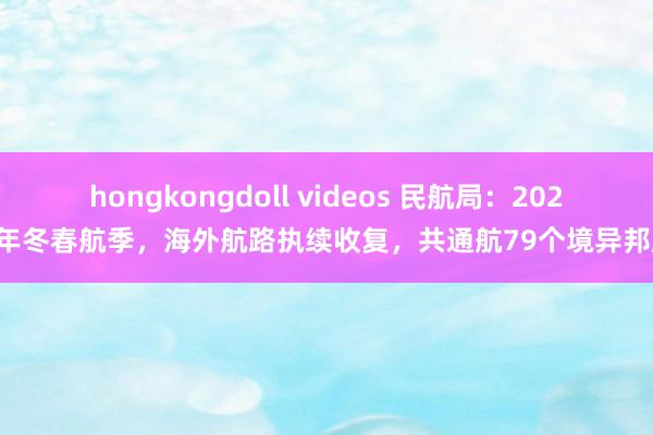 hongkongdoll videos 民航局：2024年冬春航季，海外航路执续收复，共通航79个境异邦度