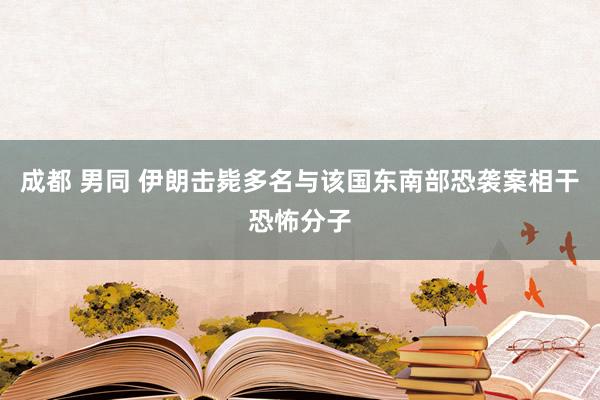 成都 男同 伊朗击毙多名与该国东南部恐袭案相干恐怖分子