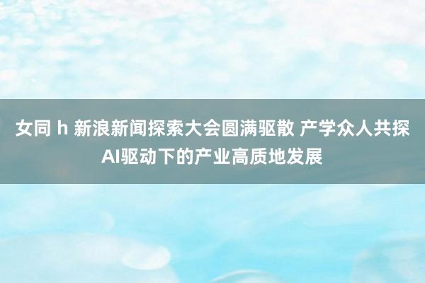 女同 h 新浪新闻探索大会圆满驱散 产学众人共探AI驱动下的产业高质地发展