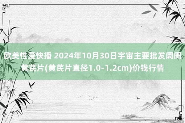 欧美性爱快播 2024年10月30日宇宙主要批发阛阓黄芪片(黄芪片直径1.0-1.2cm)价钱行情