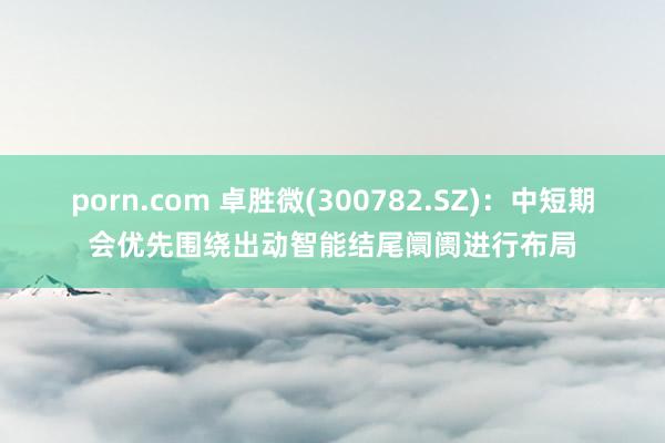 porn.com 卓胜微(300782.SZ)：中短期会优先围绕出动智能结尾阛阓进行布局