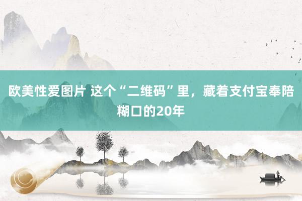 欧美性爱图片 这个“二维码”里，藏着支付宝奉陪糊口的20年