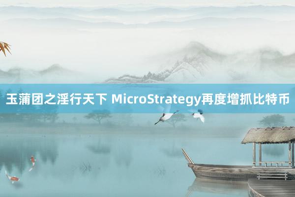 玉蒲团之淫行天下 MicroStrategy再度增抓比特币