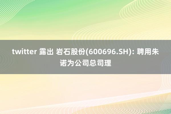 twitter 露出 岩石股份(600696.SH): 聘用朱诺为公司总司理