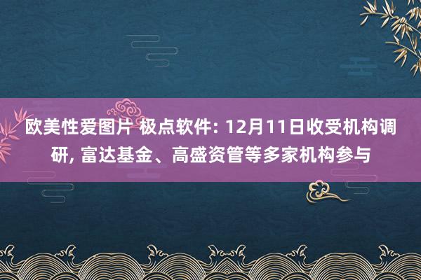 欧美性爱图片 极点软件: 12月11日收受机构调研， 富达基金、高盛资管等多家机构参与