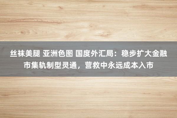 丝袜美腿 亚洲色图 国度外汇局：稳步扩大金融市集轨制型灵通，营救中永远成本入市