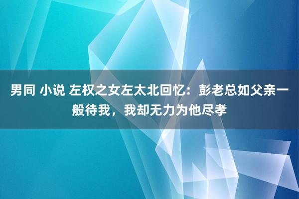 男同 小说 左权之女左太北回忆：彭老总如父亲一般待我，我却无力为他尽孝