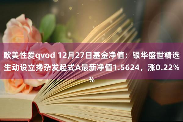 欧美性爱qvod 12月27日基金净值：银华盛世精选生动设立搀杂发起式A最新净值1.5624，涨0.22%