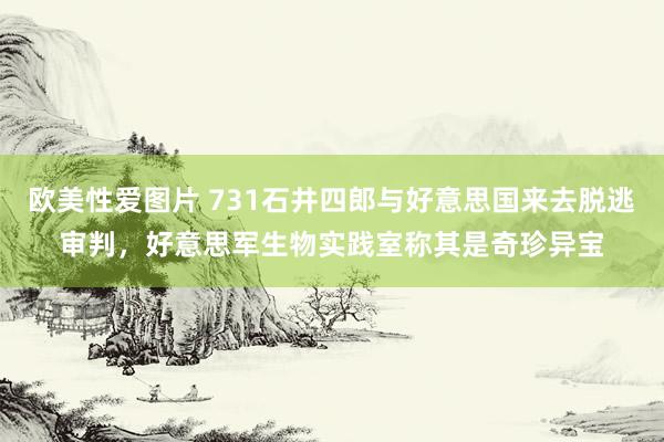 欧美性爱图片 731石井四郎与好意思国来去脱逃审判，好意思军生物实践室称其是奇珍异宝