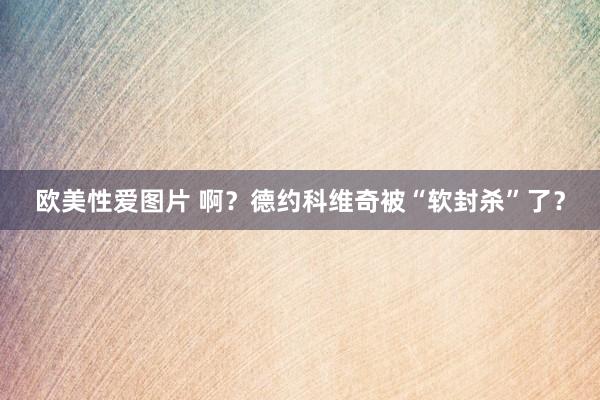 欧美性爱图片 啊？德约科维奇被“软封杀”了？