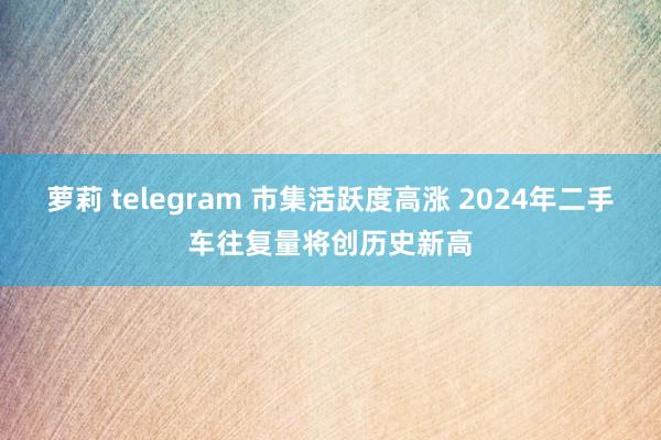 萝莉 telegram 市集活跃度高涨 2024年二手车往复量将创历史新高