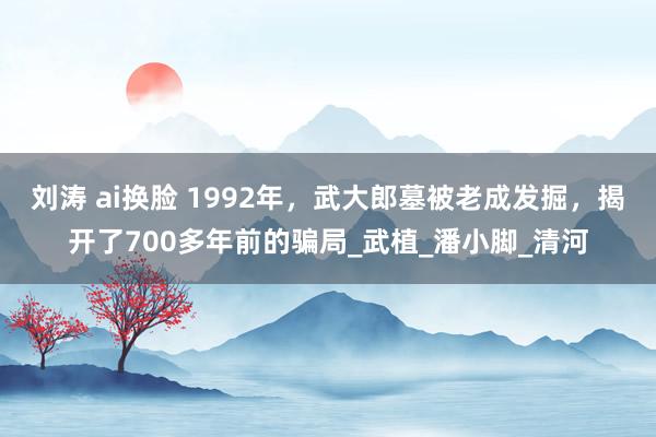 刘涛 ai换脸 1992年，武大郎墓被老成发掘，揭开了700多年前的骗局_武植_潘小脚_清河
